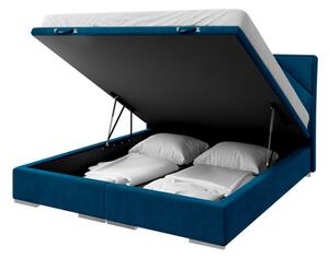 Kontinentálna posteľ LEONARDO zafírová 160x200 cm