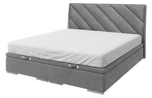 Kontinentálna posteľ sivá LEONARDO 160x200 cm