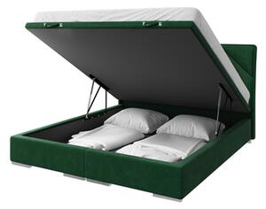 Kontinentálna posteľ LEONARDO zelená 180x200 cm