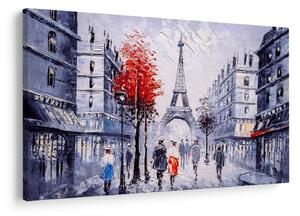 Obraz uličky v Paríži, olejomaľba (90x60 cm)