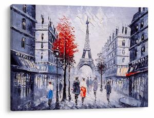 Obraz uličky v Paríži, olejomaľba (70x50 cm)