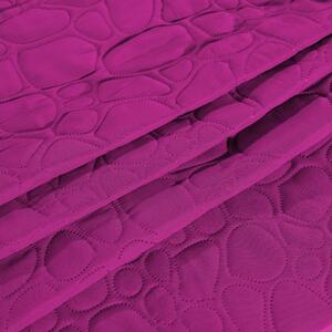 Fialový prehoz na posteľ so vzorom STONE Rozmer: 220 x 240 cm