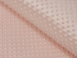 Biante Detské posteľné obliečky do postieľky Minky 3D bodky MKP-024 Tmavo béžové Do postieľky 90x140 a 50x70 cm