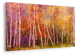 Obraz farebného lesa (90x60 cm)