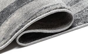 Tmavý sivý dizajnový koberec s abstraktným vzorom Šírka: 60 cm | Dĺžka: 100 cm