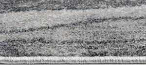 Tmavý sivý dizajnový koberec s abstraktným vzorom Šírka: 60 cm | Dĺžka: 100 cm