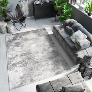 Sivý dizajnový koberec s jemným vzorom Šírka: 60 cm | Dĺžka: 100 cm