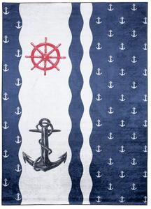 Detský koberec s jednoduchým námorníckym motívom Šírka: 80 cm | Dĺžka: 150 cm