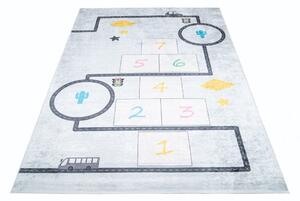 Detský koberec s motívom cesty a hry škôlka Šírka: 80 cm | Dĺžka: 150 cm