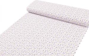 Biante Detské bavlnené posteľné obliečky do postieľky Sandra SA-067 Drobné fialové kvietky Do postieľky 90x140 a 50x70 cm