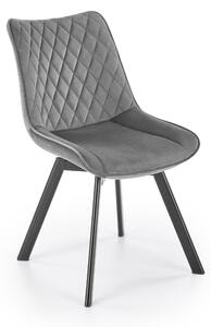 Halmar K520 stolička nohy - čierne, sedák - tmavo šedý