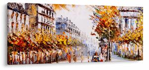 Obraz - Ulica v Paríži (120x50 cm)