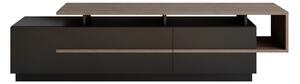 Kalune Design TV stolík PIA 180 cm čierny/orech