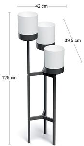 Kvetináč IKD3H - biela / čierna