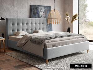 - Škandinávska čalúnená posteľ ROSE ROZMER: 140 x 200 cm, FARBA NÔH: biela