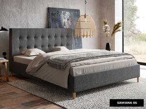 - Škandinávska čalúnená posteľ ROSE ROZMER: 120 x 200 cm, FARBA NÔH: dub