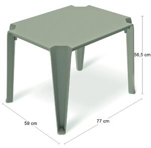 Plastový konferenčný stolík MLT2 - zelená
