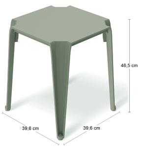 Plastový konferenčný stolík MLT1 - zelená