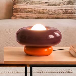 EGLO Stolová lampa Torchiarolo, bordová/oranžová, kov, E27, Červená, Obývacia izba / jedáleň, kov, Moderný