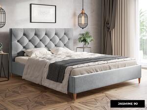 - Luxusná čalúnená posteľ FIONA ROZMER: 120 x 200 cm, FARBA NÔH: dub