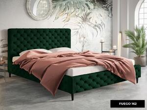 - Luxusná čalúnená posteľ EMMY ROZMER: 120 x 200 cm, FARBA NÔH: dub