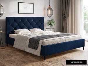 - Luxusná čalúnená posteľ FIONA ROZMER: 120 x 200 cm, FARBA NÔH: wenge