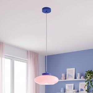 EGLO Závesné svietidlo Berardelli oranžová/zelená, plochá, Ø 30 cm, sklo, E27, Žltá / oranžová, Obývacia izba / jedáleň, Sklo, Moderný, Závesné svietidlo