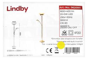 Lindby Lindby - LED Stmievateľná stojacia lampa YVETA LED/20W/230V + LED/5W/230V LW1474 + záruka 3 roky zadarmo