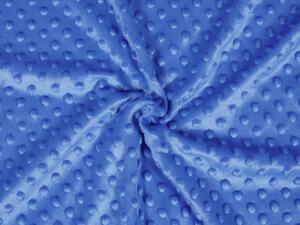 Biante Detská obojstranná deka Minky bodky/Polar MKP-001 Modrá 75x100 cm