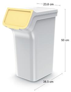 Odpadkový kôš na triedený odpad (4 ks) NPW25S4 25 l - popolavá