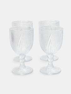 Sinsay - Poháre z reliéfneho skla 4 ks - clear
