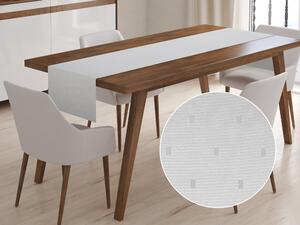 Biante Teflónový behúň na stôl TF-015 Obdĺžničky - lesklý sivý 20x140 cm