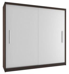 Šatníková skriňa s posuvnými dverami TIMPAS 200x218 cm GAŠTAN/BIELA