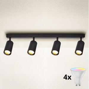 Brilagi - LED RGBW Stmievateľné bodové svietidlo SELE 4xGU10/4,8W/230V čierne