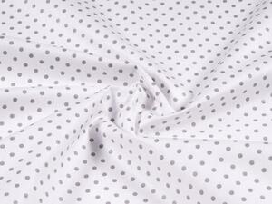 Biante Detské bavlnené posteľné obliečky do postieľky Sandra SA-011 Bodky na bielom Do postieľky 90x120 a 40x60 cm