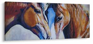 Obraz - Zamilované kone (120x50 cm)