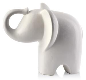 Mondex Keramický slon MIA WHITE IV biely