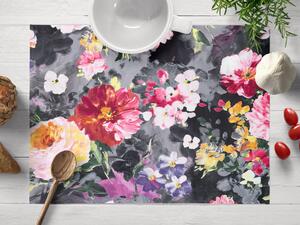 Biante Dekoračné prestieranie na stôl PM-020 Maľované kvety na sivom 35x45 cm
