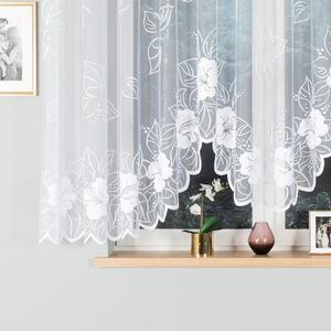 Biela žakarová záclona GRACJANA 400x160 cm