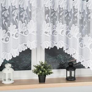 Biela žakarová záclona KASJANA 400x160 cm