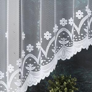 Biela žakarová záclona FLORENTYNA 330x160 cm