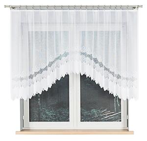 Biela žakarová záclona MODESTA 250x120 cm