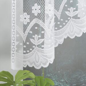 Biela žakarová záclona FLORENTYNA 330x120 cm