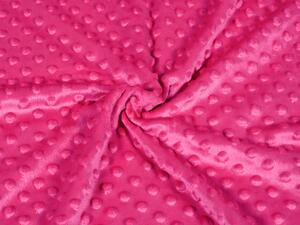 Biante Hrejivé posteľné obliečky Minky 3D bodky MKP-018 Purpurové Predĺžené 140x220 a 70x90 cm