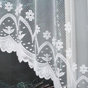 Biela žakarová záclona FLORENTYNA 330x140 cm
