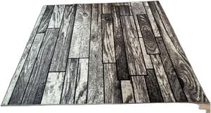 HU Sivý klasický koberec Shiraz Bcf so vzorom dreva Rozmer: 50x80 cm