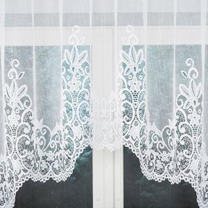 Biela žakarová záclona BERENIKA 330x120 cm