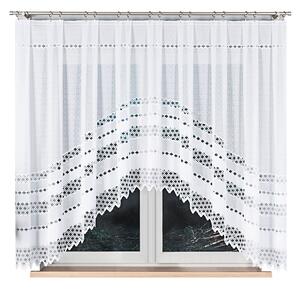 Biela žakarová záclona FILOMENA 340x160 cm
