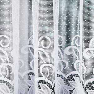 Biela žakarová záclona HERNANI 600x160 cm