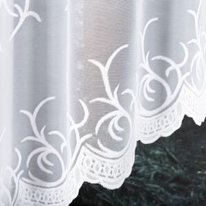 Biela žakarová záclona BAKARO 420x160 cm